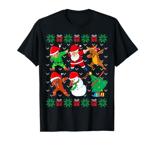 ダビングクリスマスブリークリスマスセーターサンタダブスクワッドキッズボーイ Tシャツ | Amazon