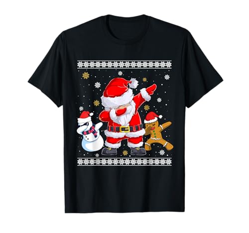 Funny Dabbing Santa Christmas - おかしいDabサンタクロースクリスマス Tシャツ | Amazon