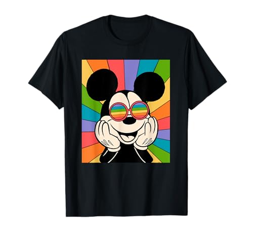 Disney ディズニー メンズ ボーイズ 半袖 ミッキーマウス サンバースト レトロ Tシャツ | Amazon