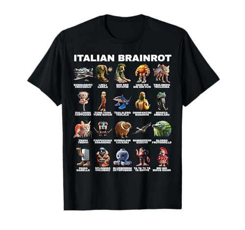 ITALIAN BRAINROT 面白いイタリアンブレインロットミームキャラクタ Tシャツ | Amazon
